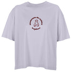 Camiseta Oversize Mujer Lila con Diseño "Momento de Calma" | Our Style Canarias - ourstyle.es