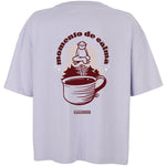 Camiseta Oversize Mujer Lila con Diseño "Momento de Calma" | Our Style Canarias - ourstyle.es