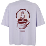 Camiseta Oversize Mujer Lila con Diseño "Momento de Calma" | Our Style Canarias - ourstyle.es