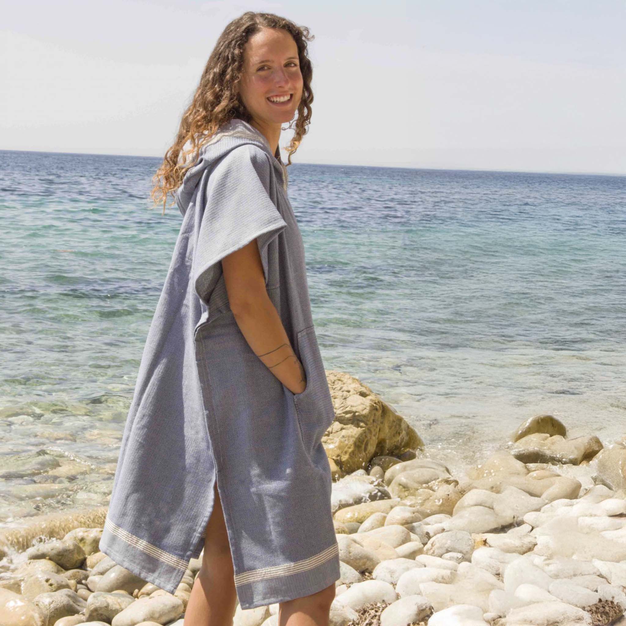 Poncho Surfero Natte de Fouta Algodón – Our Style Canarias - ourstyle.es