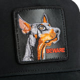 Gorra Goorin Bros Black Out Doberman "Beware" Negra | Our Style Canarias