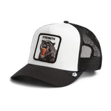 Gorra Goorin Bros Strength Panther Trucker Blanca y Negra | Our Style Canarias
