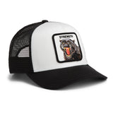 Gorra Goorin Bros Strength Panther Trucker Blanca y Negra | Our Style Canarias