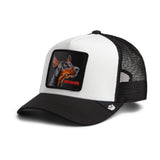 Gorra Goorin Bros Beware Trucker Blanca y Negra Doberman | Our Style Canarias