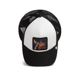 Gorra Goorin Bros Beware Trucker Blanca y Negra Doberman | Our Style Canarias