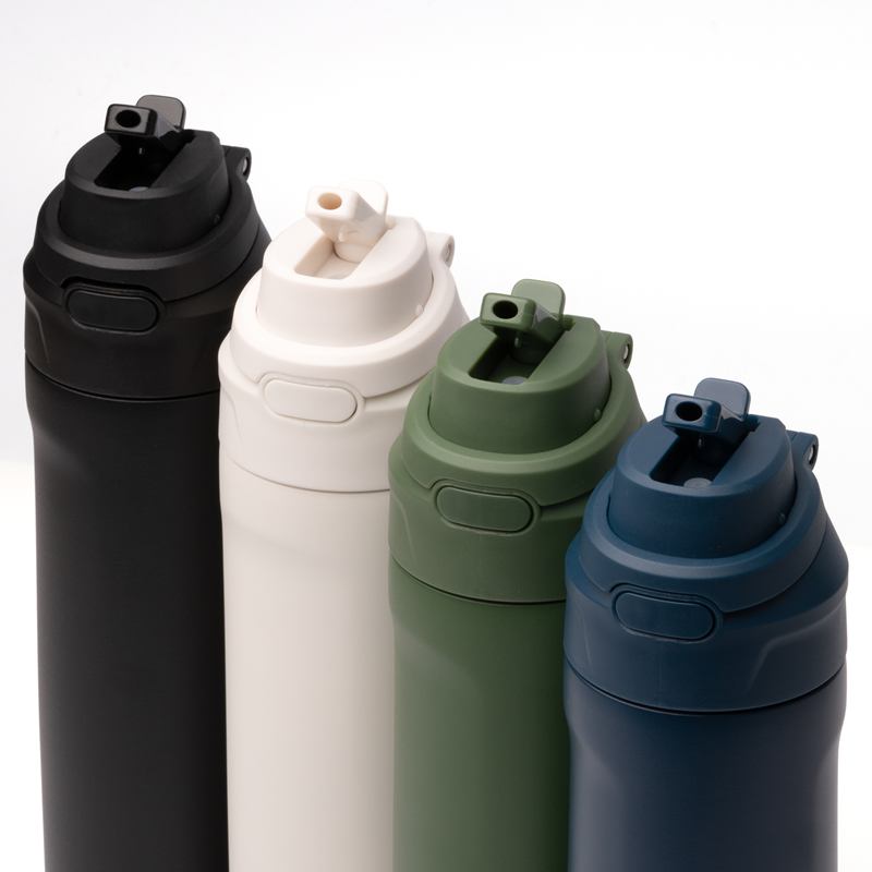 Bidón Térmico Kelis 700 ml · Acero Inoxidable Reciclado con Pajita - ourstyle.es