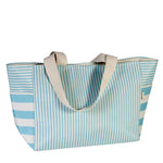 Bolso Shopper Rayas Turquesa | Estilo Mediterráneo - ourstyle.es