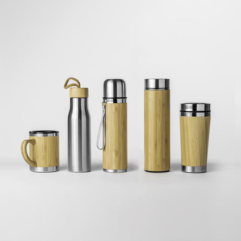 Termo FENGI 4035 · Acero Inoxidable y Bambú · 420 ml - ourstyle.es