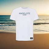 175 - Camiseta Orgánica "Angelote" Negra Hueso | Our Style Canarias