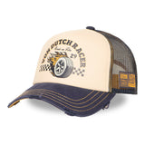 Gorra Trucker Von Dutch Road on Fire Beige y Negra