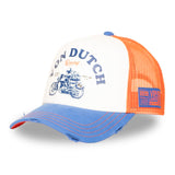 Gorra Trucker Von Dutch Racing Motorcycle Azul y Naranja