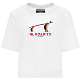 Modelo "Cicer al golpito" camiseta corta y ancha