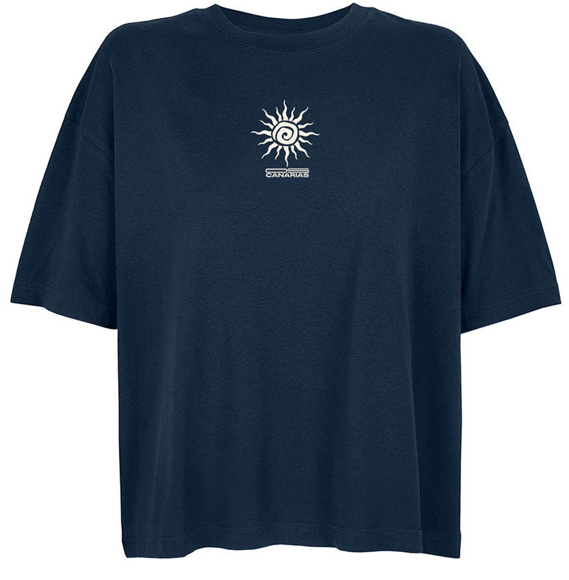 Camiseta Azul Navy Oversize – De Locos Mujer | Our Style Canarias - ourstyle.es