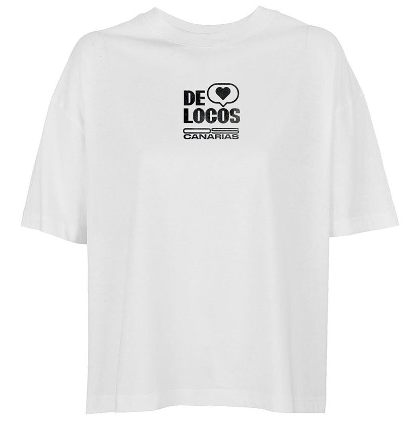 Camiseta Blanca Mujer Oversize – De Locos Colega | Our Style Canarias - ourstyle.es