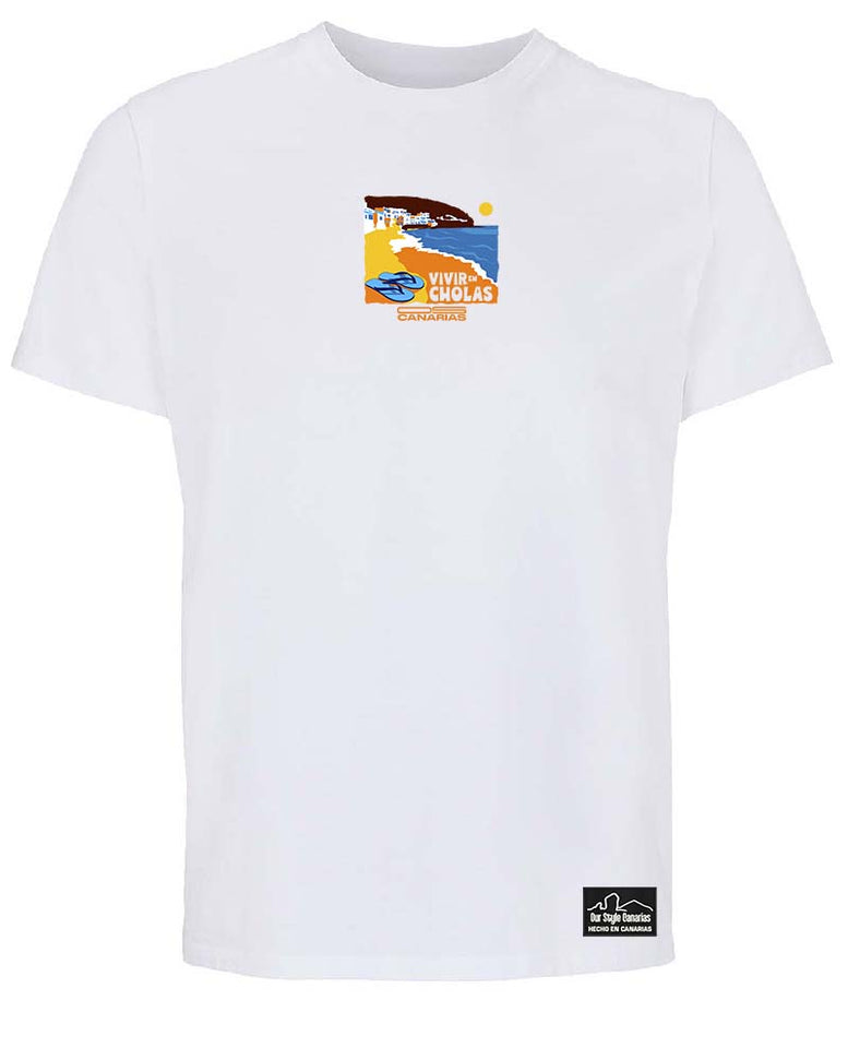 175 - Camiseta Orgánica "Vivir en Cholas" - ourstyle.es