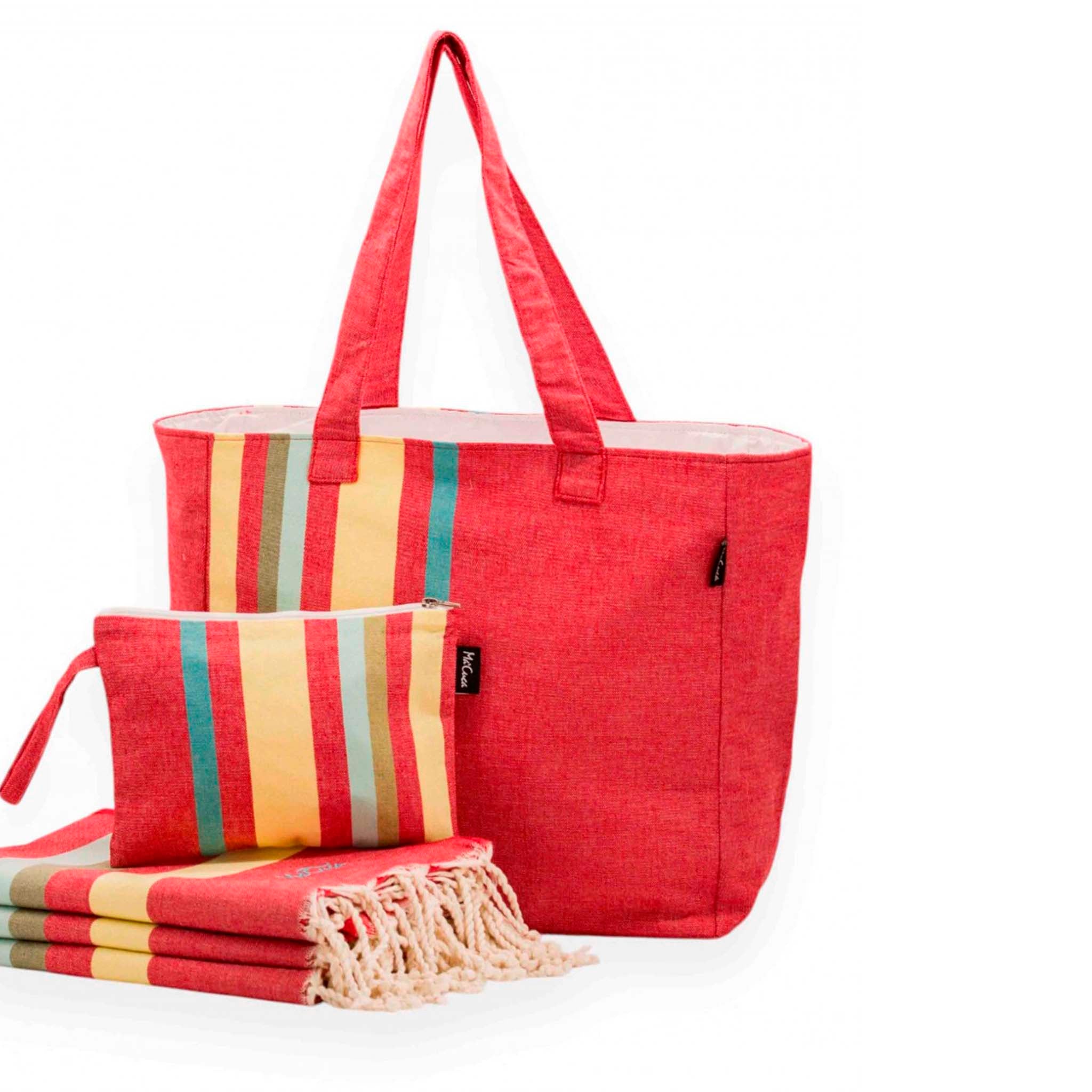 Bolso de playa "Siros" Rojo - ourstyle.es