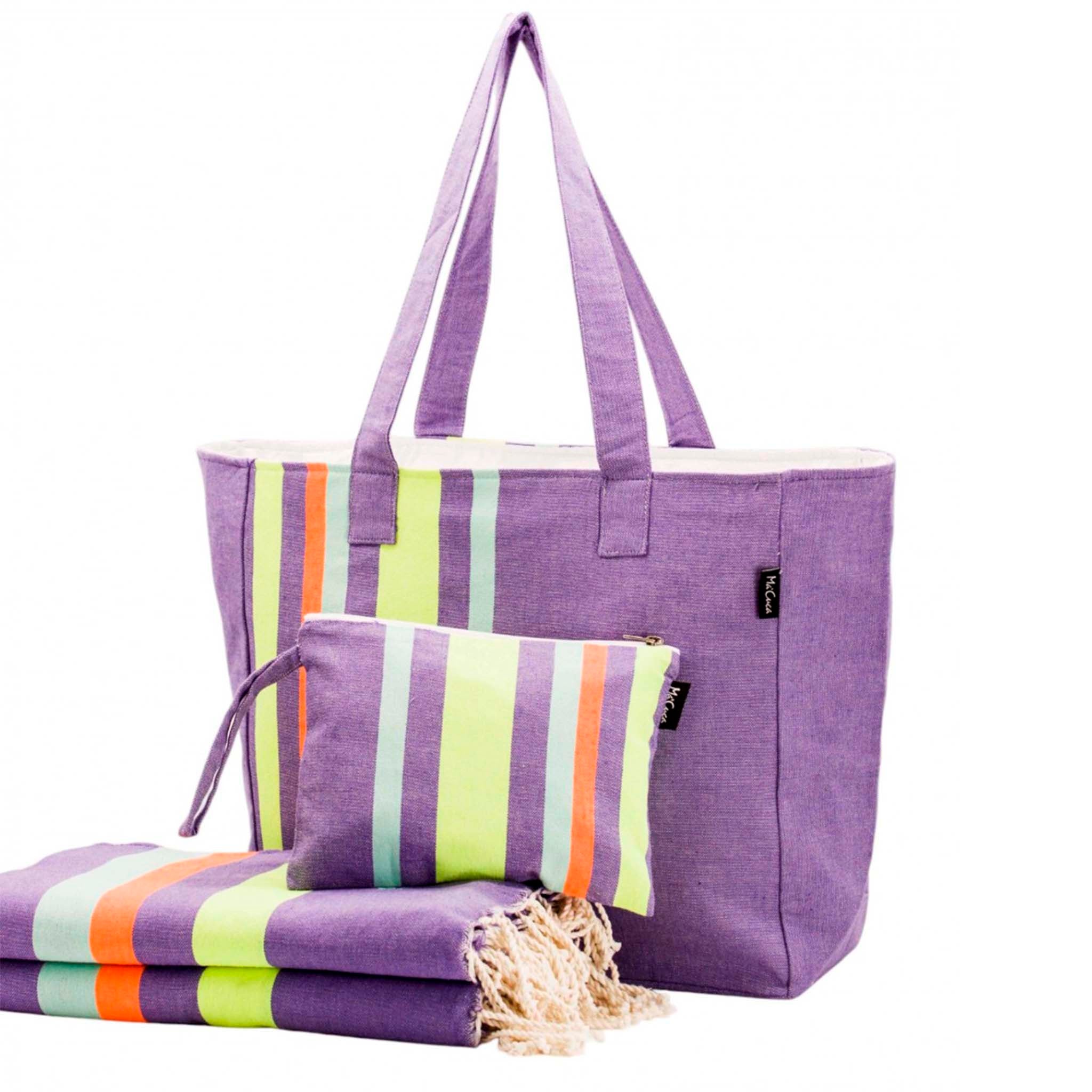 Bolso de Playa Lila "Siros" - ourstyle.es