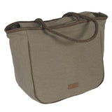 Bolso grande de lona chocolate Maluca 53x19x35 cm – Bolso shopper viaje mujer - ourstyle.es