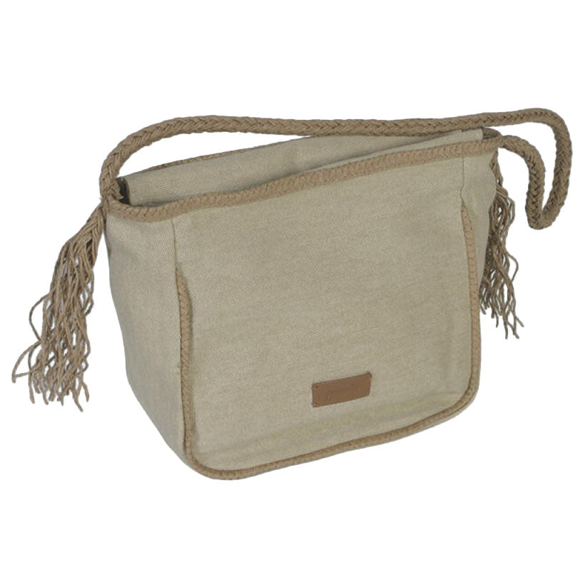 Bolso de lona ribete crudo Maluca 37x15x25 cm – Bolso shopper mujer - ourstyle.es