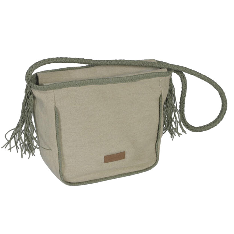 Bolso de lona ribete kaki Maluca 37x15x25 cm – Bolso casual mujer - ourstyle.es