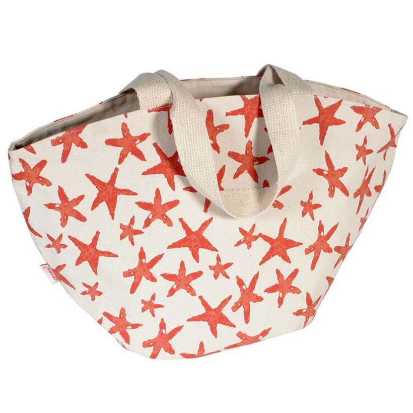 Bolso estrella de mar salmón Maluca 54x20x35 cm – Bolso playa oval grande - ourstyle.es