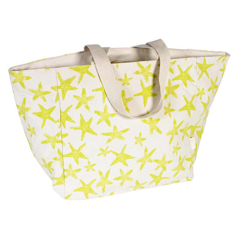 Bolso estrella de mar lima Maluca 57x23x36 cm – Bolso playa rectangular grande - ourstyle.es