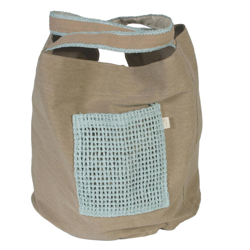 Bolso XL con bolsillo aqua Maluca 40x40x40 cm – Bolso grande playa y viaje - ourstyle.es
