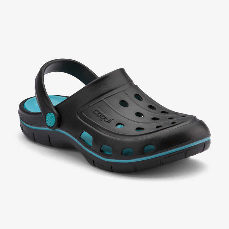 Clogs unisex modelo Jumper Negro / Turquesa - ourstyle.es