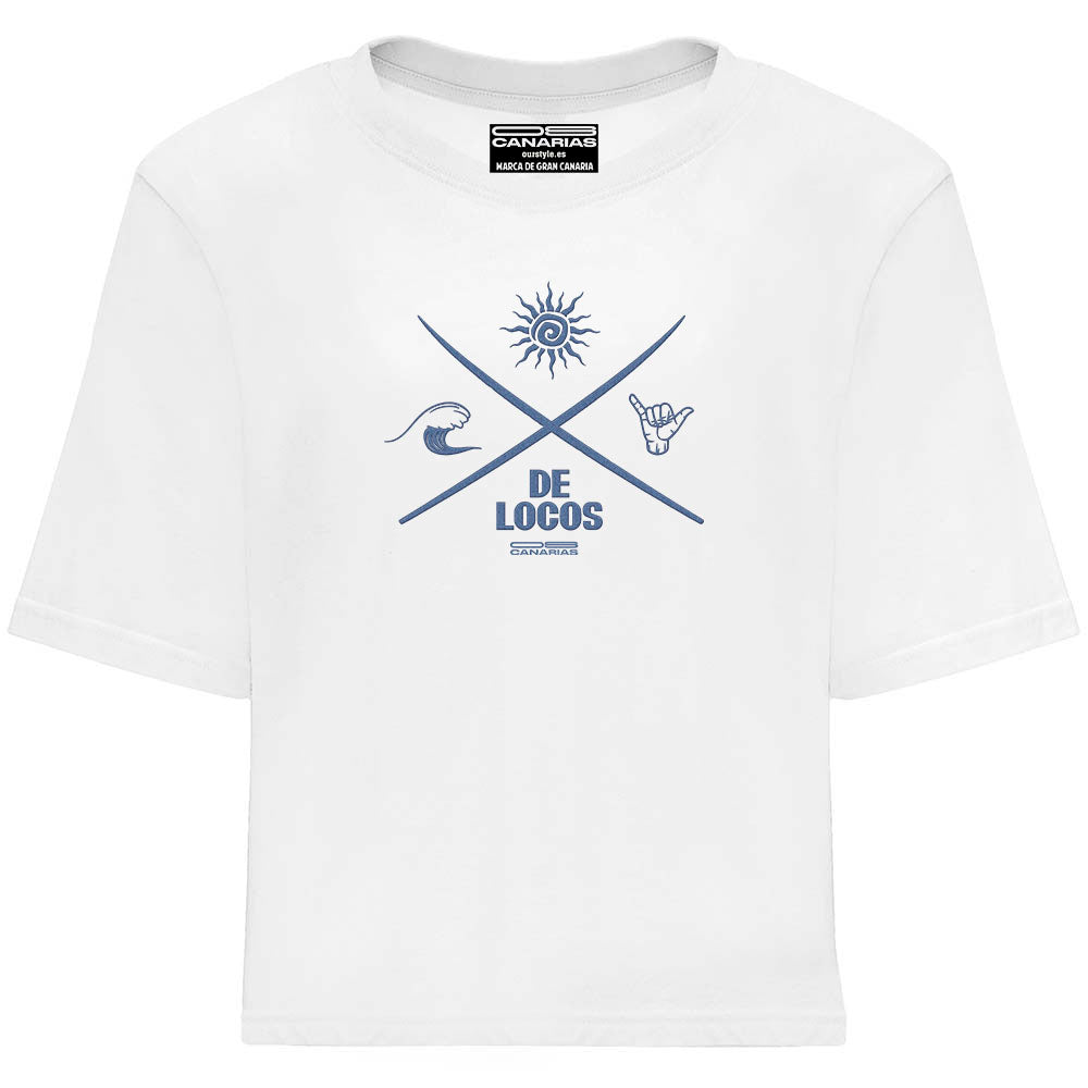 Modelo "Cicer De Locos Mar" camiseta ancha y corta