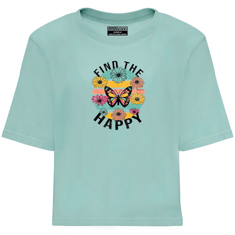Modelo "Cicer Happy" camiseta ancha y corta
