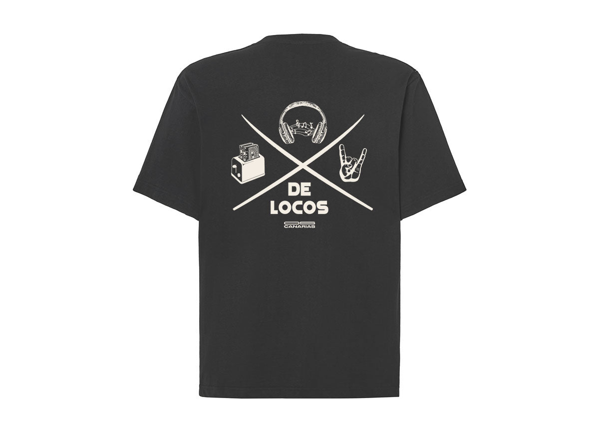 Camiseta Oversize De locos Rock