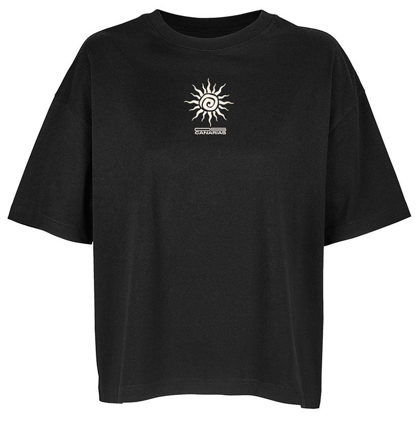 Camiseta Negra Oversize Mujer – De Locos | Our Style Canarias - ourstyle.es