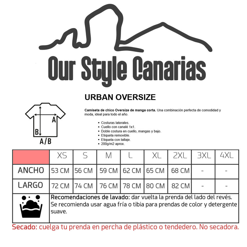 Guía de tallas - Camiseta Oversize 