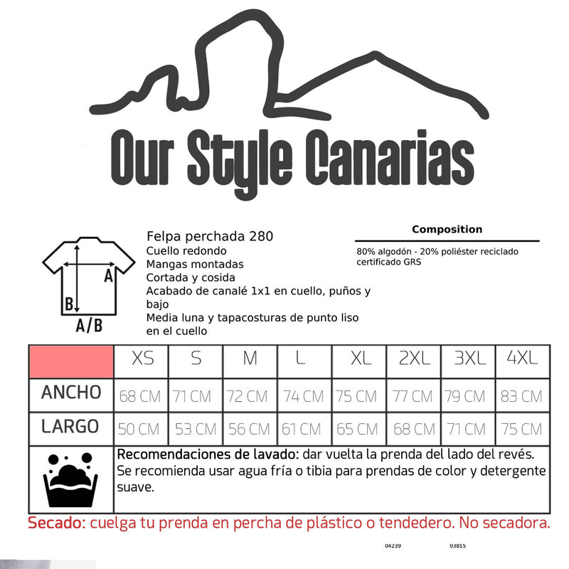 Guía de tallas - Sudadera Ash 