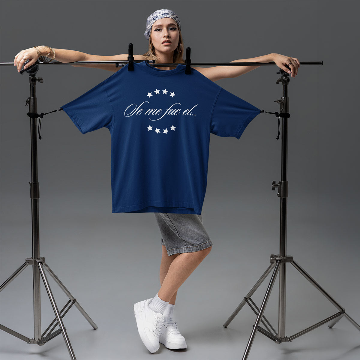 Camiseta Oversize Azul Marino “Se me fue el Baifo” – Edición Homenaje Canarias - ourstyle.es